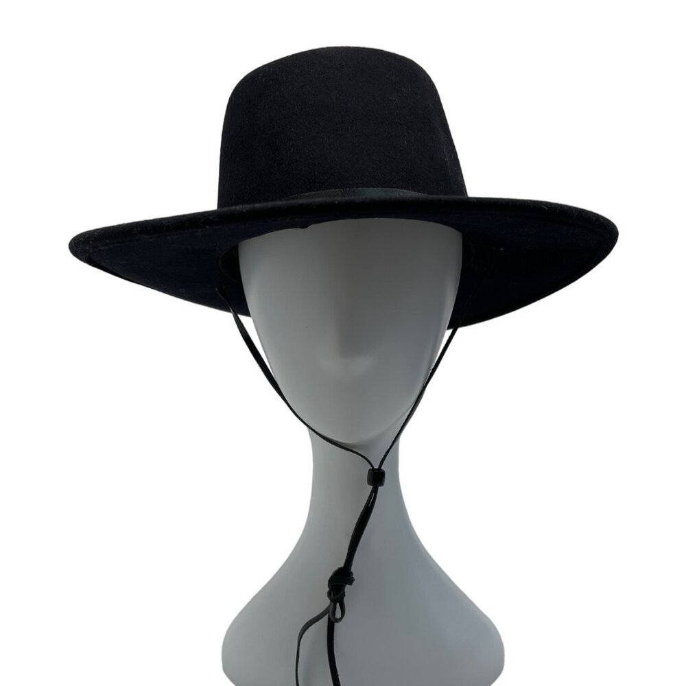 Stetson Crushable Blackfoot Wool Water Repellent Hat With Chin Strap & Decorativ